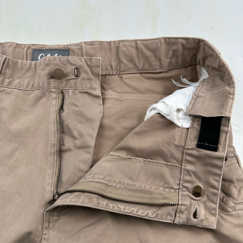 Cabela's Cargo Pants Mens 38x32 Khaki Beige Elastic Waist Cotton Stretch - Picture 8 of 12